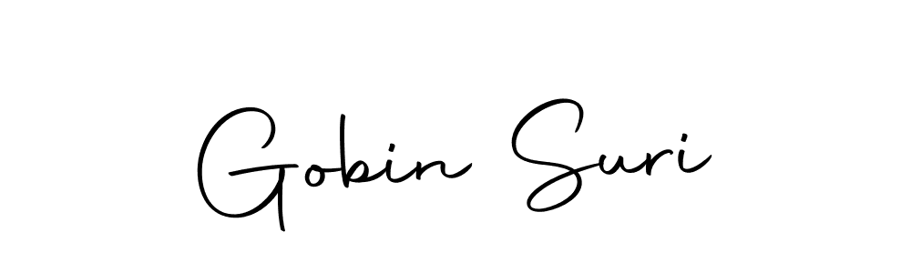 Make a beautiful signature design for name Gobin Suri. With this signature (Autography-DOLnW) style, you can create a handwritten signature for free. Gobin Suri signature style 10 images and pictures png