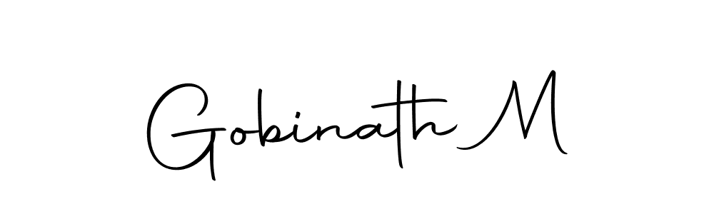 The best way (Autography-DOLnW) to make a short signature is to pick only two or three words in your name. The name Gobinath M include a total of six letters. For converting this name. Gobinath M signature style 10 images and pictures png