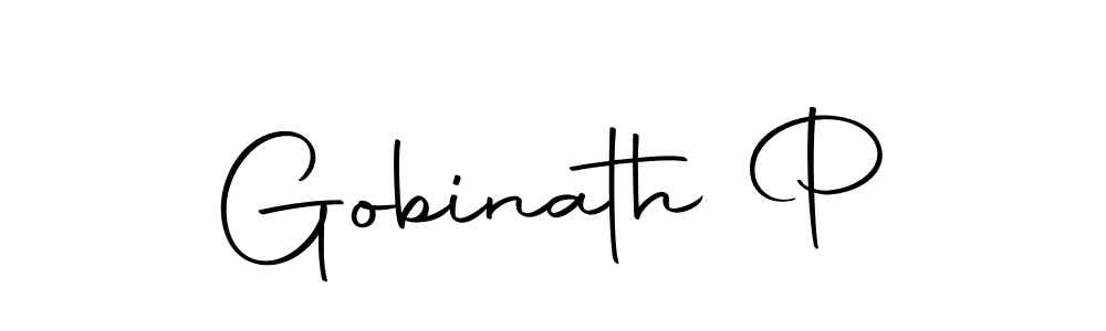 Create a beautiful signature design for name Gobinath P. With this signature (Autography-DOLnW) fonts, you can make a handwritten signature for free. Gobinath P signature style 10 images and pictures png