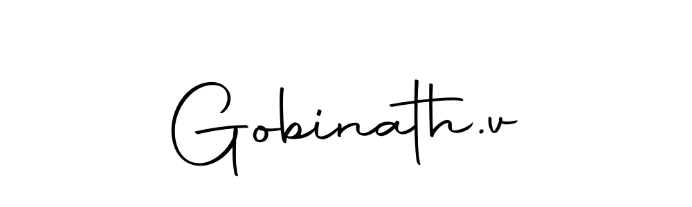 You should practise on your own different ways (Autography-DOLnW) to write your name (Gobinath.v) in signature. don't let someone else do it for you. Gobinath.v signature style 10 images and pictures png