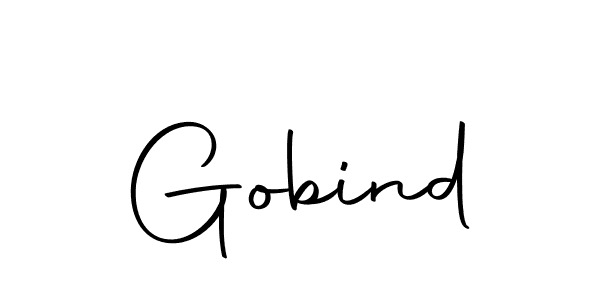 Design your own signature with our free online signature maker. With this signature software, you can create a handwritten (Autography-DOLnW) signature for name Gobind. Gobind signature style 10 images and pictures png