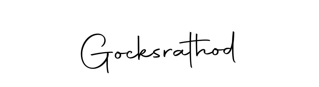 Create a beautiful signature design for name Gocksrathod. With this signature (Autography-DOLnW) fonts, you can make a handwritten signature for free. Gocksrathod signature style 10 images and pictures png