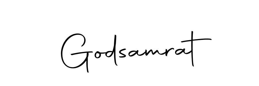 Design your own signature with our free online signature maker. With this signature software, you can create a handwritten (Autography-DOLnW) signature for name Godsamrat. Godsamrat signature style 10 images and pictures png