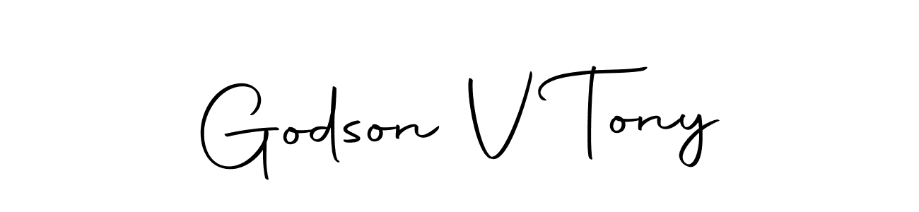 Create a beautiful signature design for name Godson V Tony. With this signature (Autography-DOLnW) fonts, you can make a handwritten signature for free. Godson V Tony signature style 10 images and pictures png