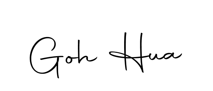 You should practise on your own different ways (Autography-DOLnW) to write your name (Goh Hua) in signature. don't let someone else do it for you. Goh Hua signature style 10 images and pictures png