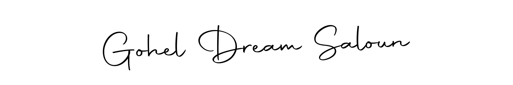 Gohel Dream Saloun stylish signature style. Best Handwritten Sign (Autography-DOLnW) for my name. Handwritten Signature Collection Ideas for my name Gohel Dream Saloun. Gohel Dream Saloun signature style 10 images and pictures png