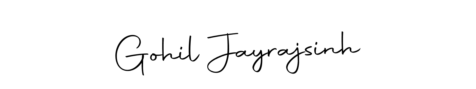 How to make Gohil Jayrajsinh name signature. Use Autography-DOLnW style for creating short signs online. This is the latest handwritten sign. Gohil Jayrajsinh signature style 10 images and pictures png