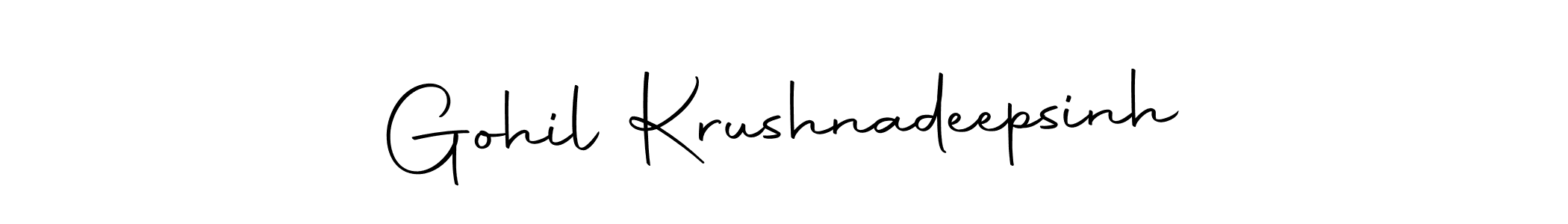 Create a beautiful signature design for name Gohil Krushnadeepsinh. With this signature (Autography-DOLnW) fonts, you can make a handwritten signature for free. Gohil Krushnadeepsinh signature style 10 images and pictures png