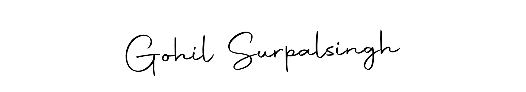 if you are searching for the best signature style for your name Gohil Surpalsingh. so please give up your signature search. here we have designed multiple signature styles  using Autography-DOLnW. Gohil Surpalsingh signature style 10 images and pictures png