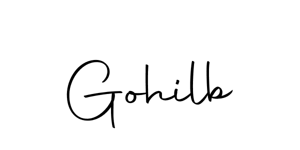 You should practise on your own different ways (Autography-DOLnW) to write your name (Gohilb) in signature. don't let someone else do it for you. Gohilb signature style 10 images and pictures png