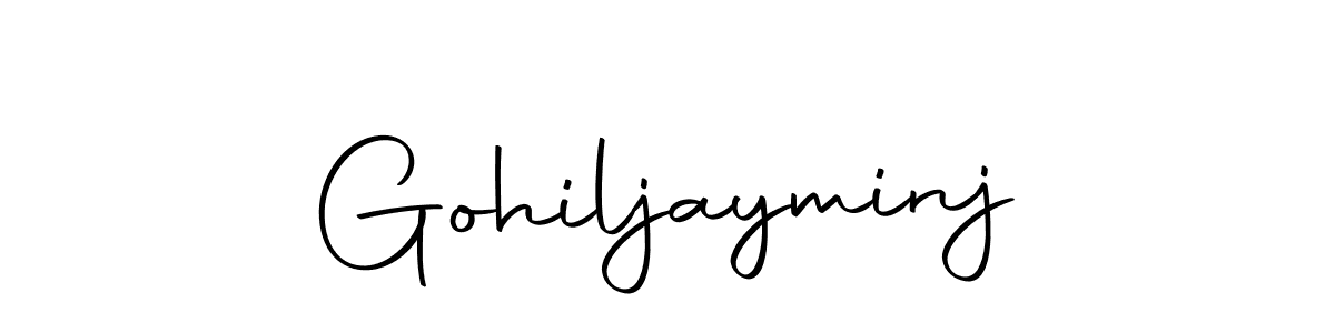 Use a signature maker to create a handwritten signature online. With this signature software, you can design (Autography-DOLnW) your own signature for name Gohiljayminj. Gohiljayminj signature style 10 images and pictures png