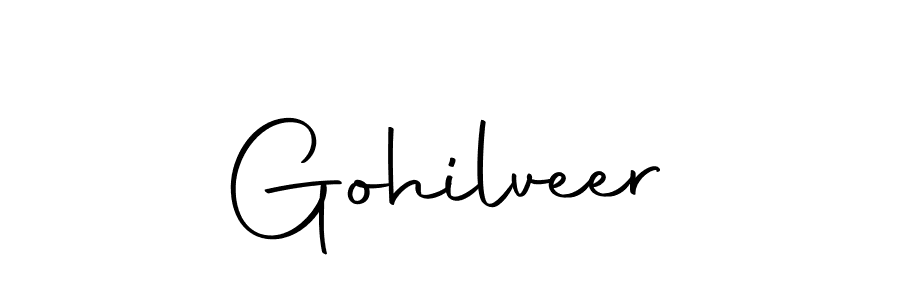 Autography-DOLnW is a professional signature style that is perfect for those who want to add a touch of class to their signature. It is also a great choice for those who want to make their signature more unique. Get Gohilveer name to fancy signature for free. Gohilveer signature style 10 images and pictures png