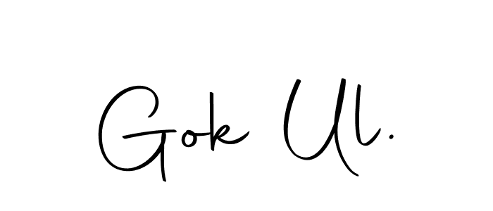 The best way (Autography-DOLnW) to make a short signature is to pick only two or three words in your name. The name Gok Ul. include a total of six letters. For converting this name. Gok Ul. signature style 10 images and pictures png