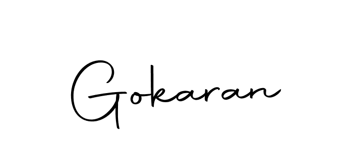 Design your own signature with our free online signature maker. With this signature software, you can create a handwritten (Autography-DOLnW) signature for name Gokaran. Gokaran signature style 10 images and pictures png