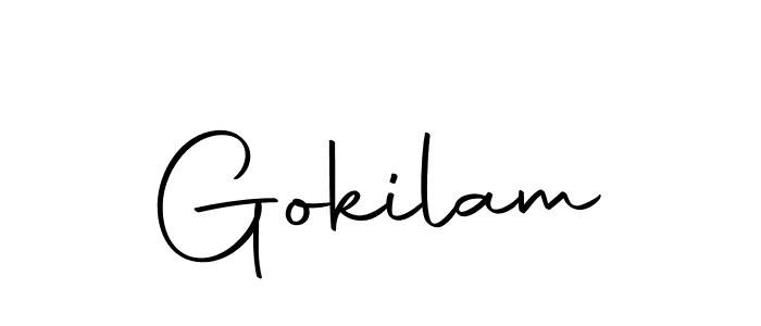 Gokilam stylish signature style. Best Handwritten Sign (Autography-DOLnW) for my name. Handwritten Signature Collection Ideas for my name Gokilam. Gokilam signature style 10 images and pictures png