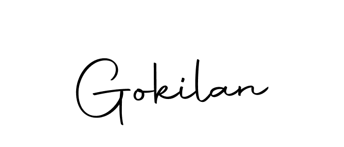 The best way (Autography-DOLnW) to make a short signature is to pick only two or three words in your name. The name Gokilan include a total of six letters. For converting this name. Gokilan signature style 10 images and pictures png