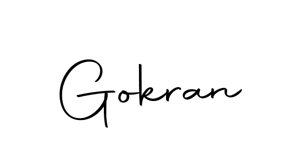 How to make Gokran signature? Autography-DOLnW is a professional autograph style. Create handwritten signature for Gokran name. Gokran signature style 10 images and pictures png