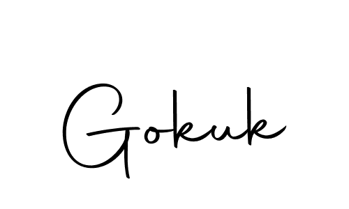 Create a beautiful signature design for name Gokuk. With this signature (Autography-DOLnW) fonts, you can make a handwritten signature for free. Gokuk signature style 10 images and pictures png