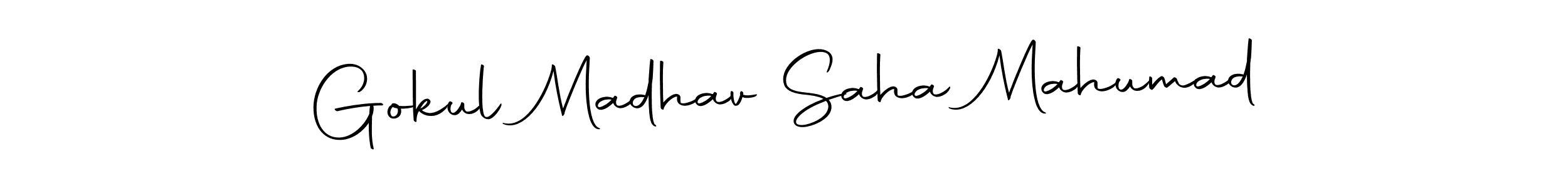 Make a beautiful signature design for name Gokul Madhav Saha Mahumad. With this signature (Autography-DOLnW) style, you can create a handwritten signature for free. Gokul Madhav Saha Mahumad signature style 10 images and pictures png