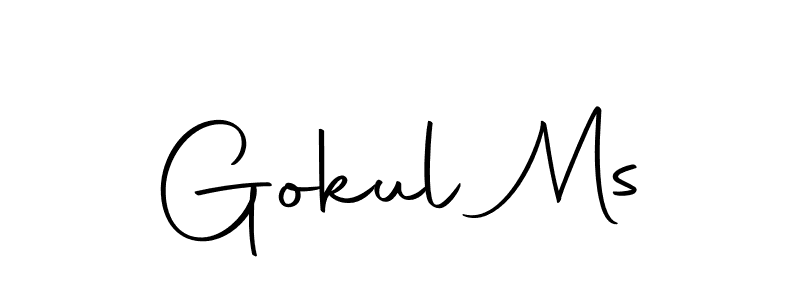 Create a beautiful signature design for name Gokul Ms. With this signature (Autography-DOLnW) fonts, you can make a handwritten signature for free. Gokul Ms signature style 10 images and pictures png