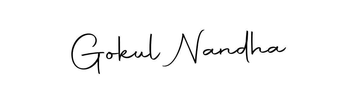 You can use this online signature creator to create a handwritten signature for the name Gokul Nandha. This is the best online autograph maker. Gokul Nandha signature style 10 images and pictures png