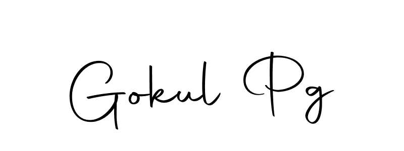 Design your own signature with our free online signature maker. With this signature software, you can create a handwritten (Autography-DOLnW) signature for name Gokul Pg. Gokul Pg signature style 10 images and pictures png