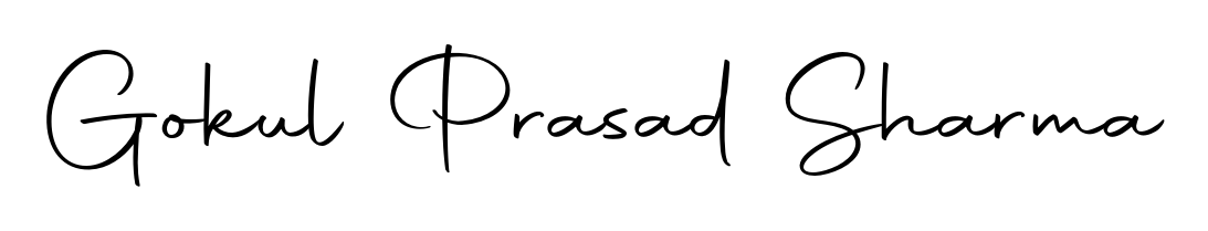 Create a personalized artistic stamp with Gokul Prasad Sharma in Autography-DOLnW font. Perfect for visual artists, designers, and influencers. Gokul Prasad Sharma signature style 10 images and pictures png