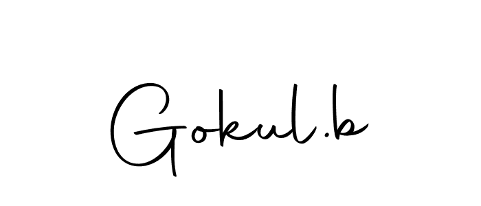 Design your own signature with our free online signature maker. With this signature software, you can create a handwritten (Autography-DOLnW) signature for name Gokul.b. Gokul.b signature style 10 images and pictures png
