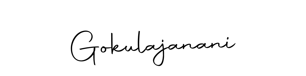 Here are the top 10 professional signature styles for the name Gokulajanani. These are the best autograph styles you can use for your name. Gokulajanani signature style 10 images and pictures png
