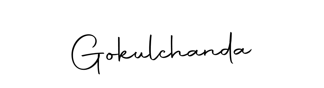 How to make Gokulchanda name signature. Use Autography-DOLnW style for creating short signs online. This is the latest handwritten sign. Gokulchanda signature style 10 images and pictures png