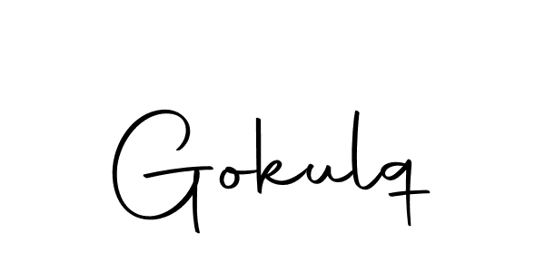 You should practise on your own different ways (Autography-DOLnW) to write your name (Gokulq) in signature. don't let someone else do it for you. Gokulq signature style 10 images and pictures png
