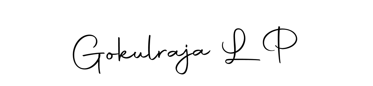 Autography-DOLnW is a professional signature style that is perfect for those who want to add a touch of class to their signature. It is also a great choice for those who want to make their signature more unique. Get Gokulraja L P name to fancy signature for free. Gokulraja L P signature style 10 images and pictures png