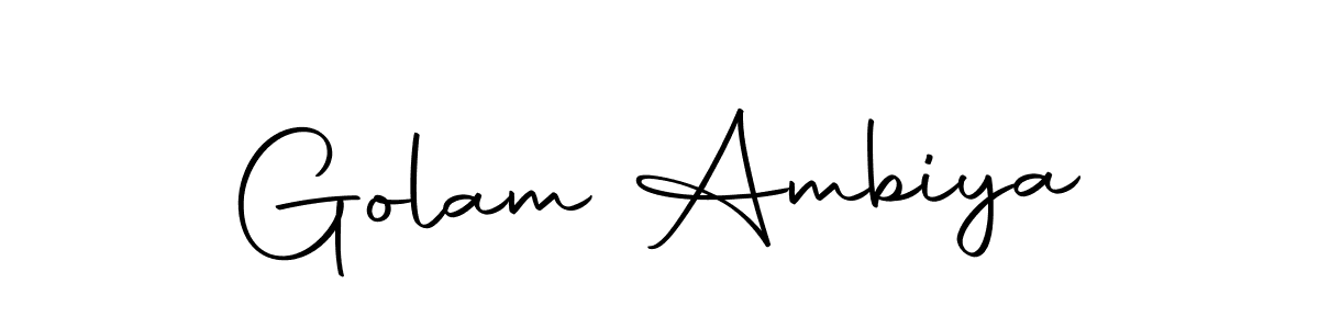 How to make Golam Ambiya name signature. Use Autography-DOLnW style for creating short signs online. This is the latest handwritten sign. Golam Ambiya signature style 10 images and pictures png