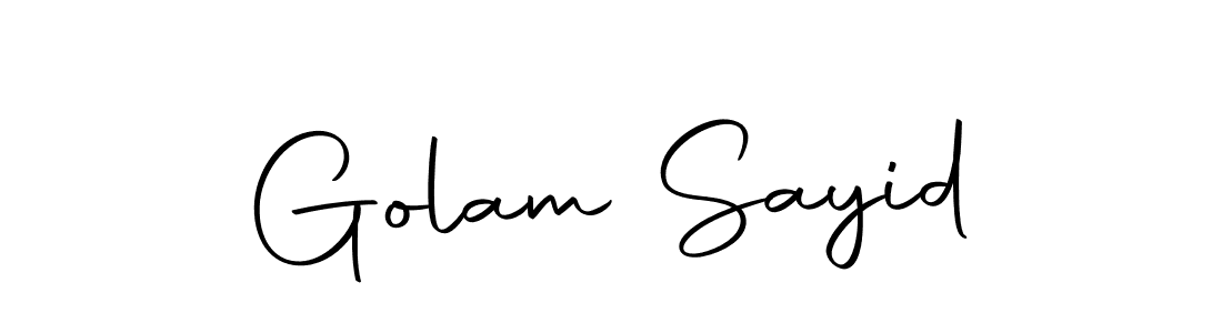 Create a beautiful signature design for name Golam Sayid. With this signature (Autography-DOLnW) fonts, you can make a handwritten signature for free. Golam Sayid signature style 10 images and pictures png