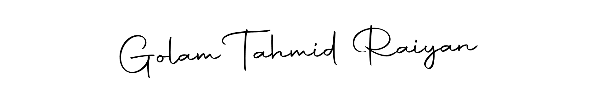 The best way (Autography-DOLnW) to make a short signature is to pick only two or three words in your name. The name Golam Tahmid Raiyan include a total of six letters. For converting this name. Golam Tahmid Raiyan signature style 10 images and pictures png