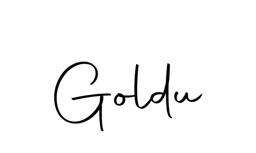 Design your own signature with our free online signature maker. With this signature software, you can create a handwritten (Autography-DOLnW) signature for name Goldu. Goldu signature style 10 images and pictures png