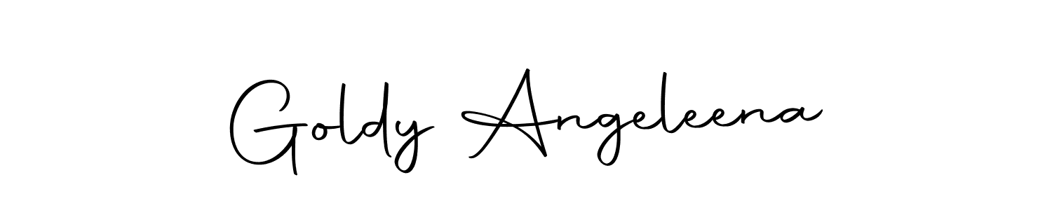 The best way (Autography-DOLnW) to make a short signature is to pick only two or three words in your name. The name Goldy Angeleena include a total of six letters. For converting this name. Goldy Angeleena signature style 10 images and pictures png