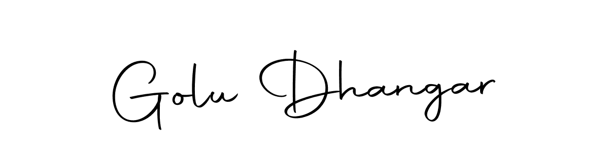 Design your own signature with our free online signature maker. With this signature software, you can create a handwritten (Autography-DOLnW) signature for name Golu Dhangar. Golu Dhangar signature style 10 images and pictures png