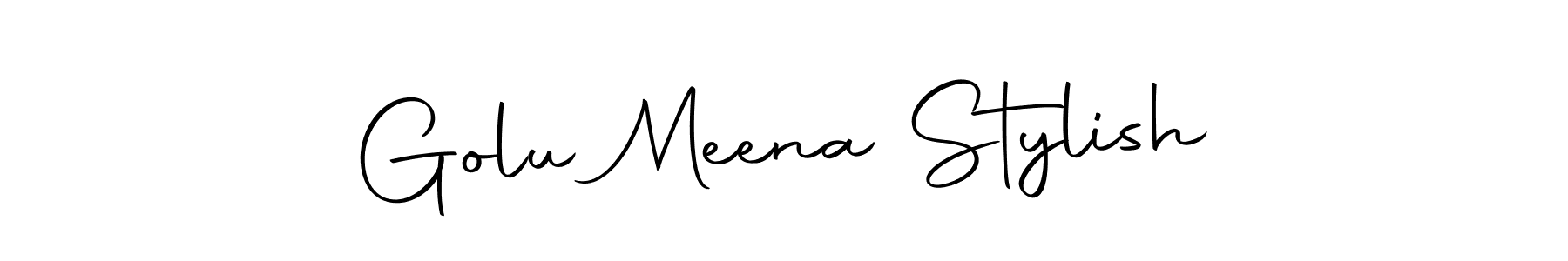 Create a beautiful signature design for name Golu Meena Stylish. With this signature (Autography-DOLnW) fonts, you can make a handwritten signature for free. Golu Meena Stylish signature style 10 images and pictures png
