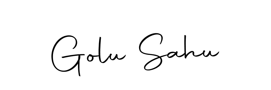 How to make Golu Sahu name signature. Use Autography-DOLnW style for creating short signs online. This is the latest handwritten sign. Golu Sahu signature style 10 images and pictures png