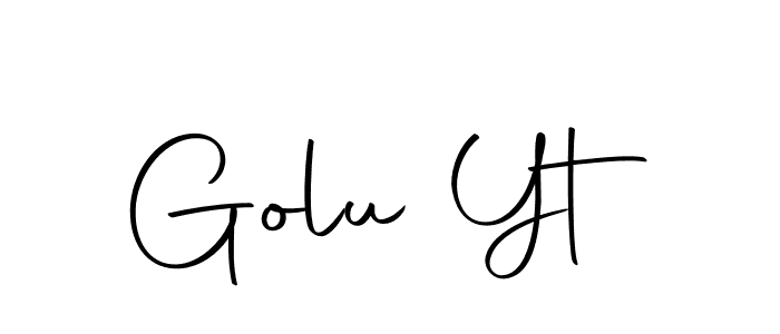 How to make Golu Yt name signature. Use Autography-DOLnW style for creating short signs online. This is the latest handwritten sign. Golu Yt signature style 10 images and pictures png