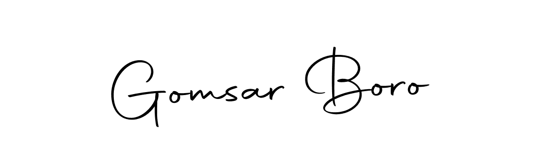 You should practise on your own different ways (Autography-DOLnW) to write your name (Gomsar Boro) in signature. don't let someone else do it for you. Gomsar Boro signature style 10 images and pictures png