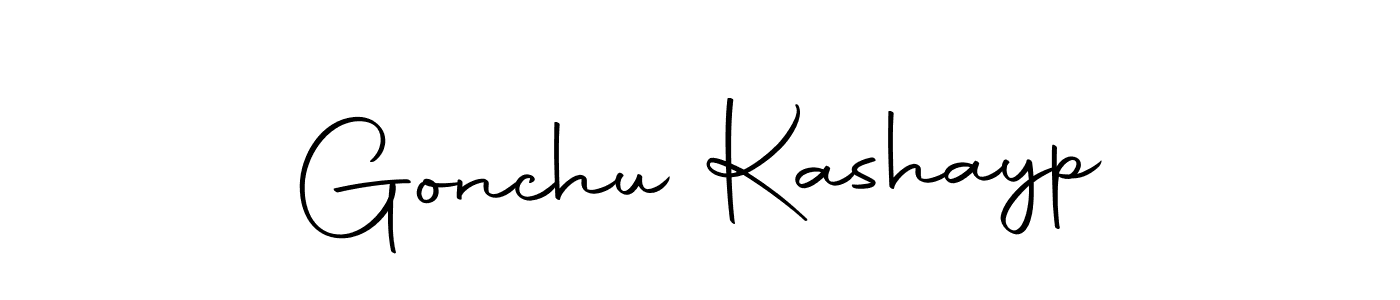 How to make Gonchu Kashayp signature? Autography-DOLnW is a professional autograph style. Create handwritten signature for Gonchu Kashayp name. Gonchu Kashayp signature style 10 images and pictures png