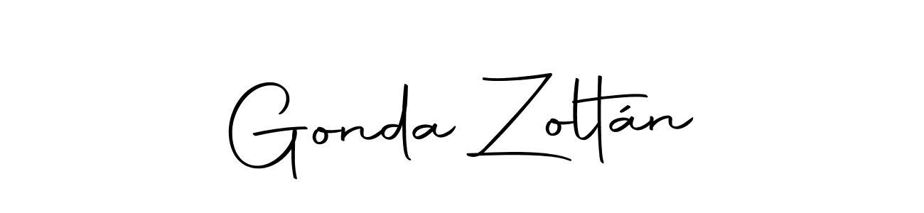 Create a beautiful signature design for name Gonda Zoltán. With this signature (Autography-DOLnW) fonts, you can make a handwritten signature for free. Gonda Zoltán signature style 10 images and pictures png