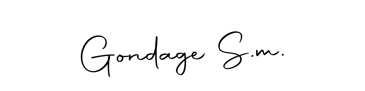 Once you've used our free online signature maker to create your best signature Autography-DOLnW style, it's time to enjoy all of the benefits that Gondage S.m. name signing documents. Gondage S.m. signature style 10 images and pictures png