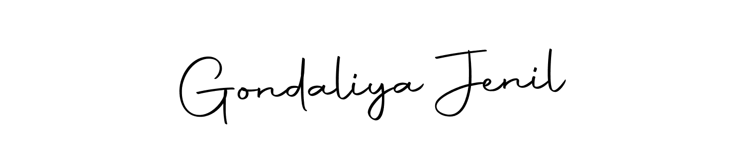 Design your own signature with our free online signature maker. With this signature software, you can create a handwritten (Autography-DOLnW) signature for name Gondaliya Jenil. Gondaliya Jenil signature style 10 images and pictures png