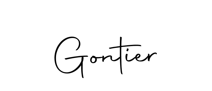 Design your own signature with our free online signature maker. With this signature software, you can create a handwritten (Autography-DOLnW) signature for name Gontier. Gontier signature style 10 images and pictures png