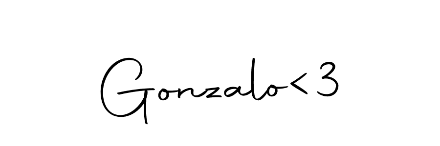 Design your own signature with our free online signature maker. With this signature software, you can create a handwritten (Autography-DOLnW) signature for name Gonzalo<3. Gonzalo<3 signature style 10 images and pictures png