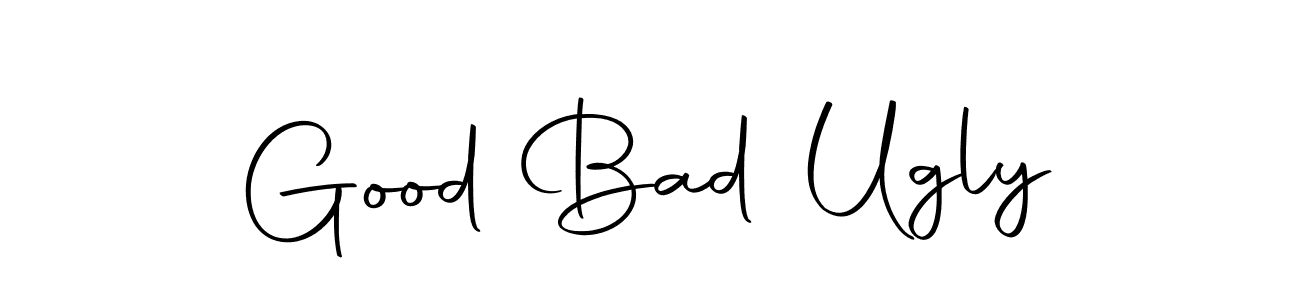 The best way (Autography-DOLnW) to make a short signature is to pick only two or three words in your name. The name Good Bad Ugly include a total of six letters. For converting this name. Good Bad Ugly signature style 10 images and pictures png