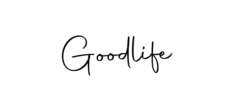Design your own signature with our free online signature maker. With this signature software, you can create a handwritten (Autography-DOLnW) signature for name Goodlife. Goodlife signature style 10 images and pictures png